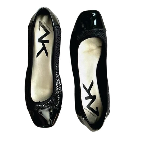 Anne Klein Faux Patent Leather Ballet Flats - 7 - Picture 2 of 5